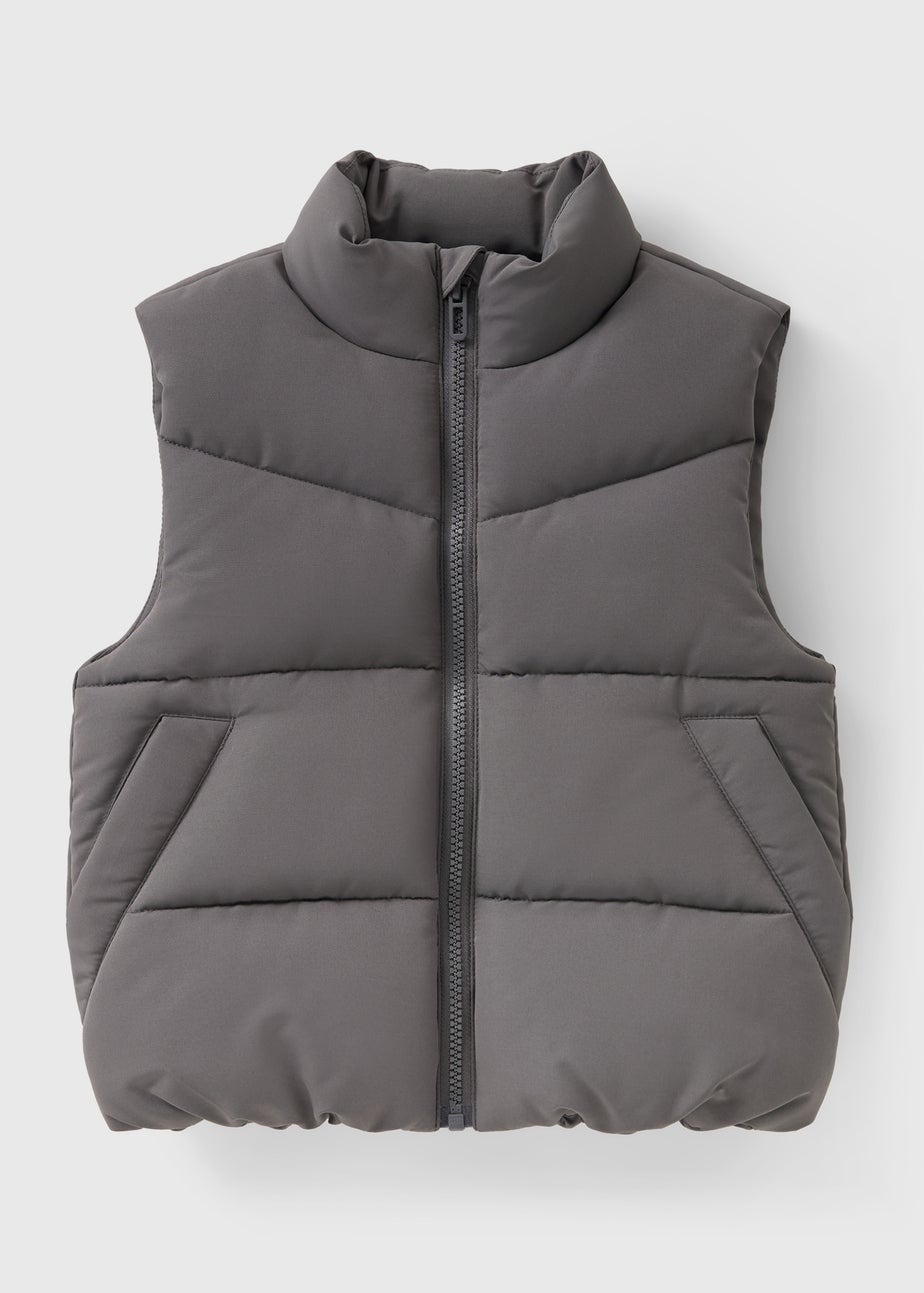 Boys Charcoal Padded Gilet (1-7yrs)
