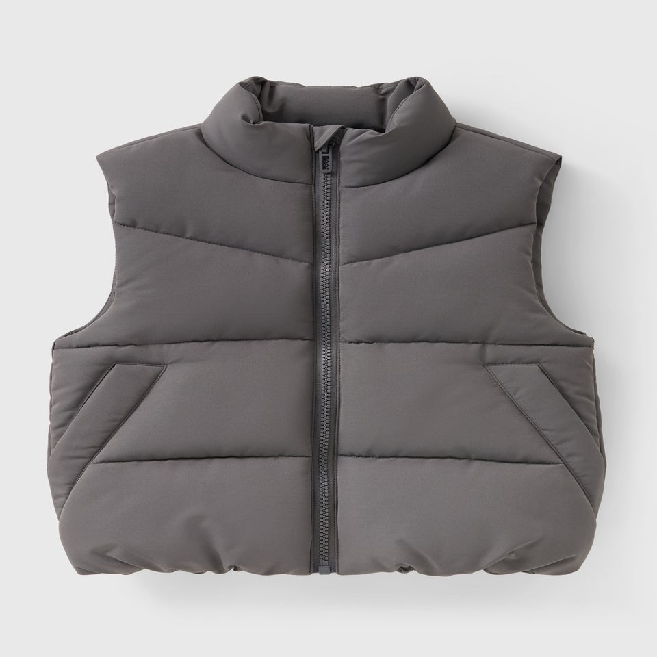 Boys Charcoal Padded Gilet (1-7yrs)