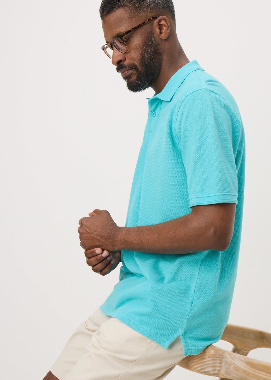 Lincoln Blue Washed Polo Shirt