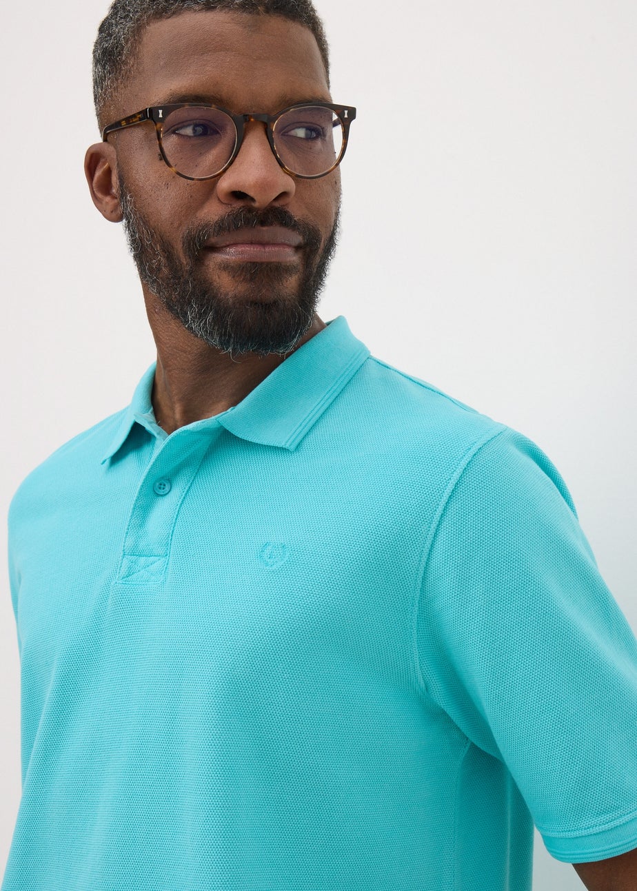 Lincoln Blue Washed Polo Shirt