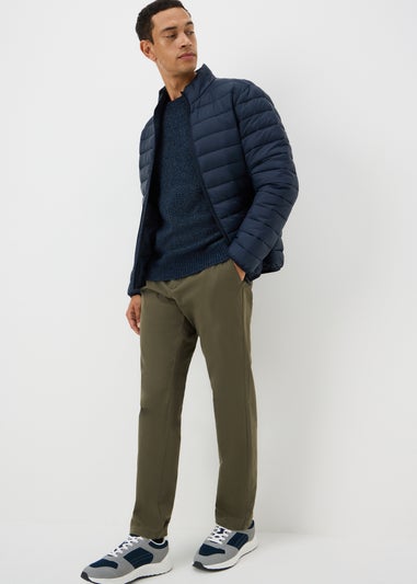 Navy Ribbed Crew Jumper