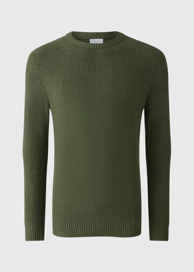 Khaki Long Sleeve Crew Neck Jumper