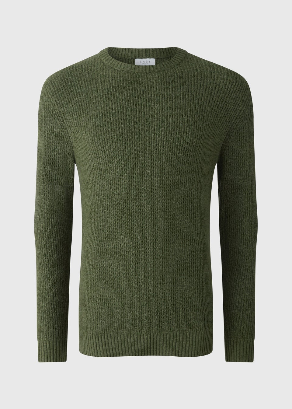 Khaki Long Sleeve Crew Neck Jumper