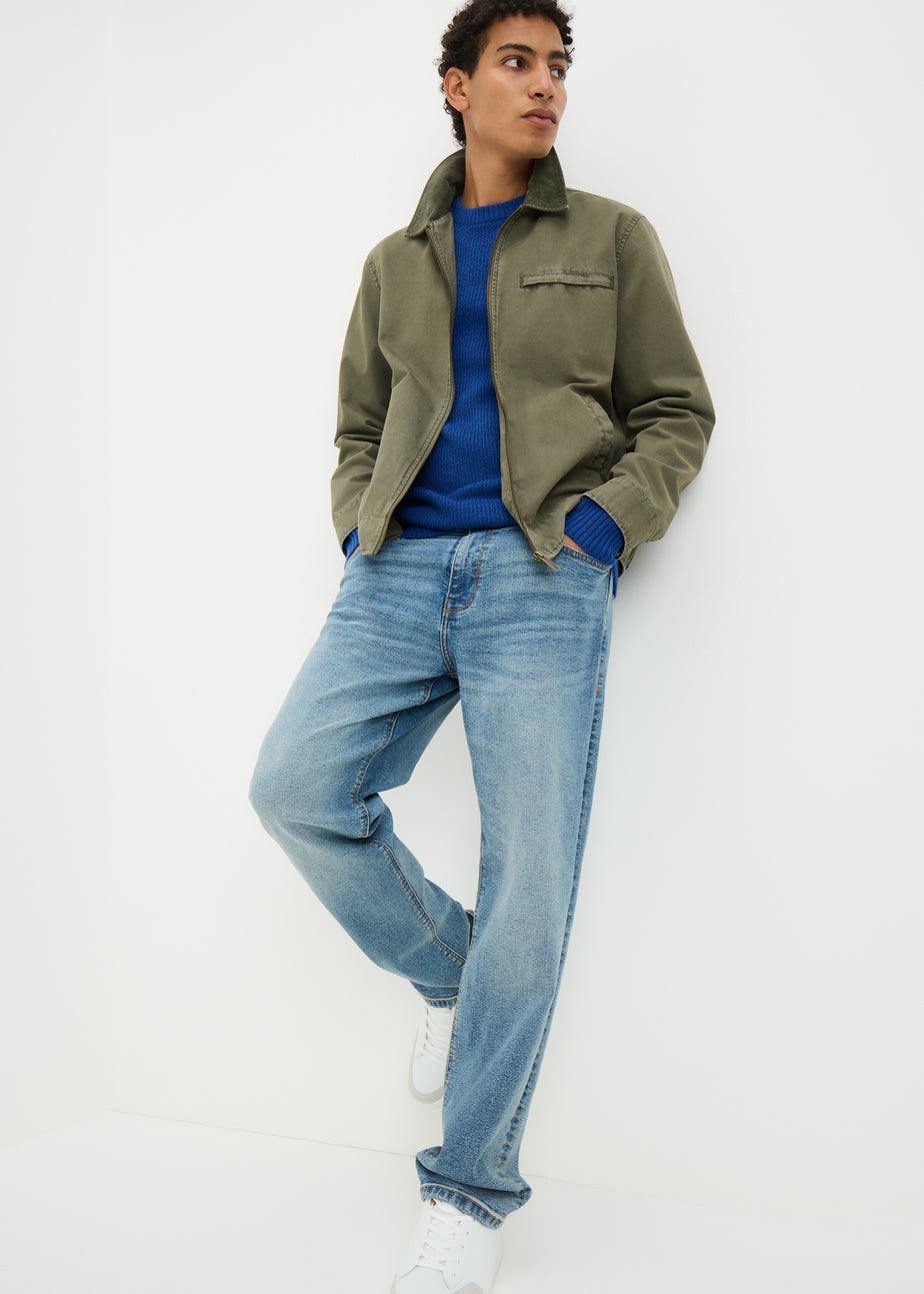 Blue Long Sleeve Crew Jumper