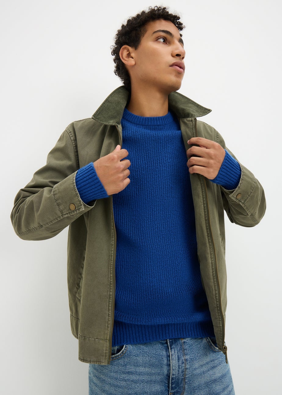 Blue Long Sleeve Crew Jumper