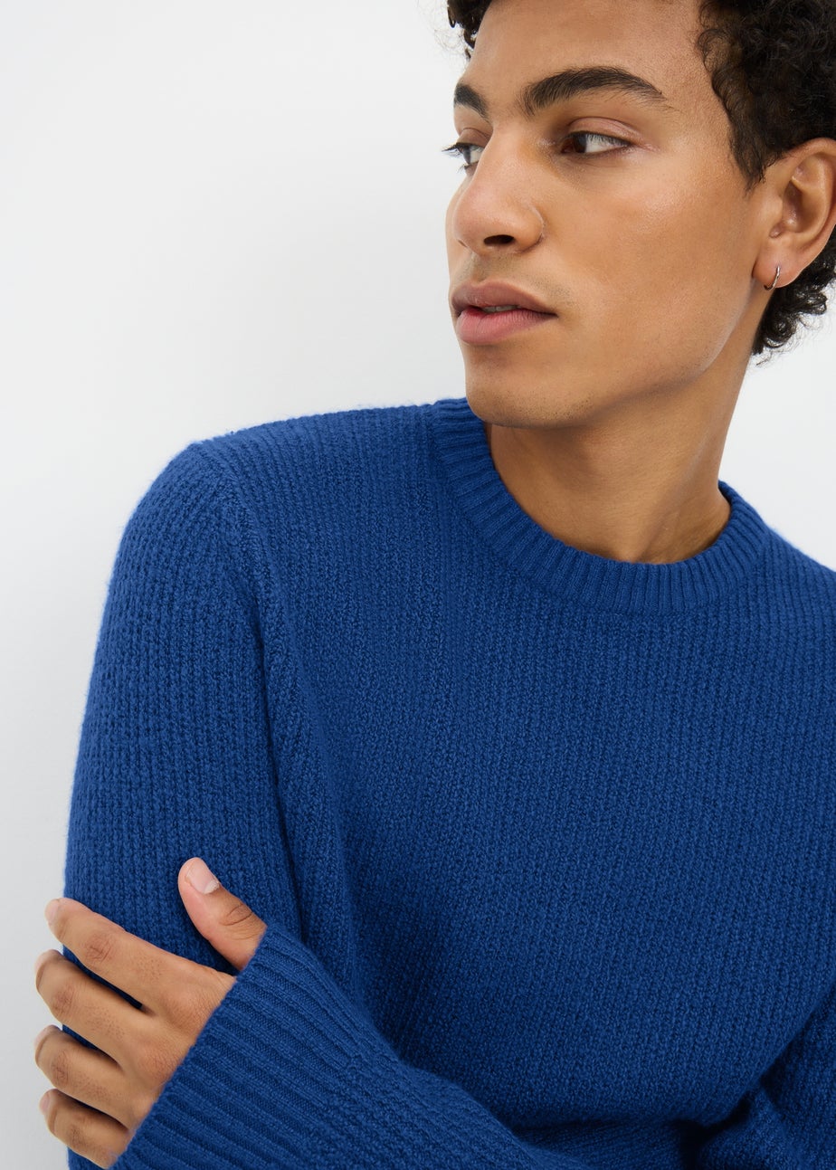 Blue Long Sleeve Crew Jumper