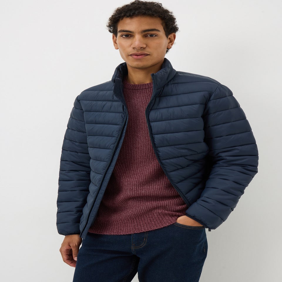 Burgundy Ribbed Crew Jumper