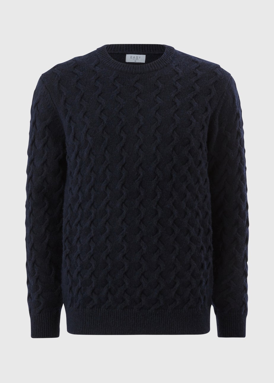 Navy Crew Cable Jumper