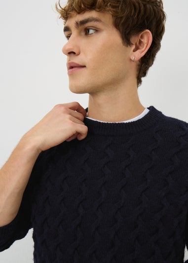 Navy Crew Cable Jumper