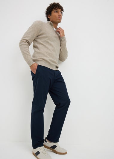 Stone Ribbed 1/4 Zip Jumper