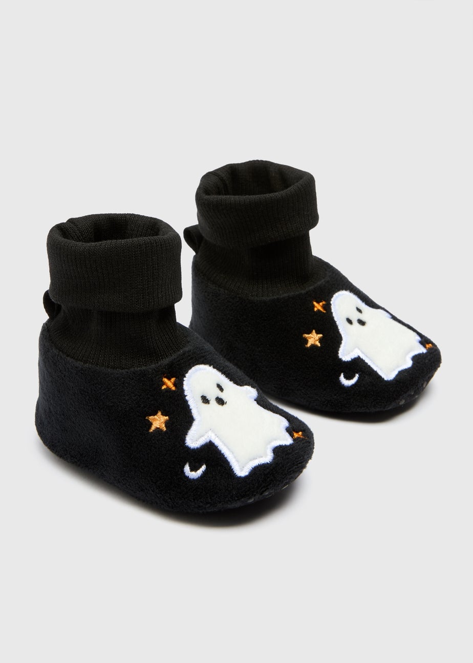 Baby Black Ghost Sock Boots (Newborn-18mths)