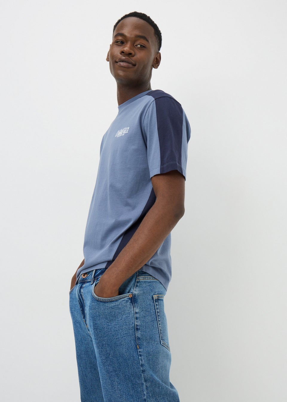 Blue Cut & Sew T-Shirt