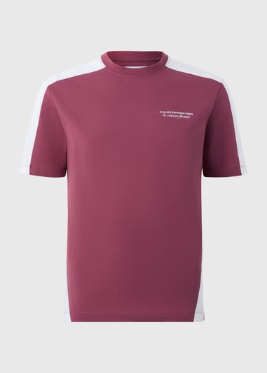 Burgundy Cut & Sew T-Shirt