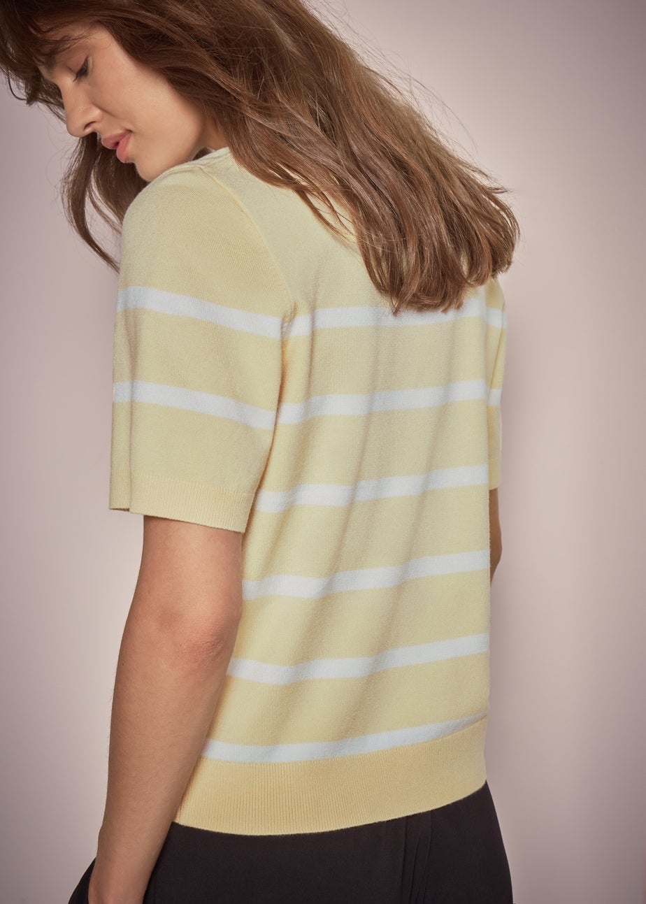 Et Vous Yellow Stripe Knit T-Shirt