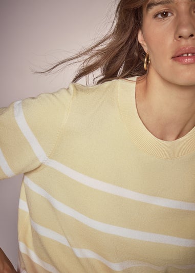 Et Vous Yellow Stripe Knit T-Shirt