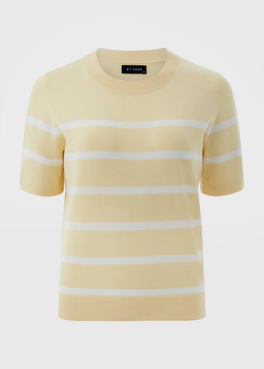 Et Vous Yellow Stripe Knit T-Shirt