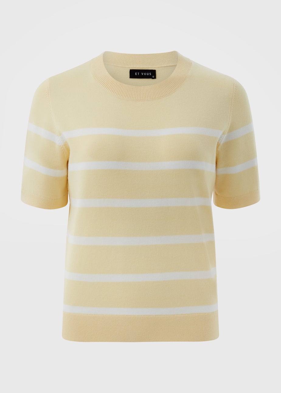 Et Vous Yellow Stripe Knit T-Shirt
