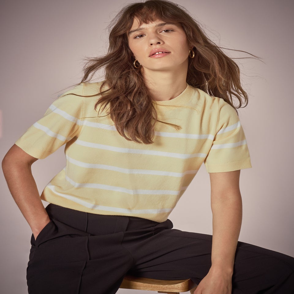 Et Vous Yellow Stripe Knit T-Shirt
