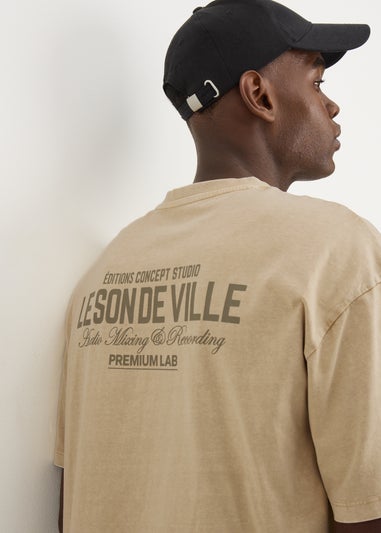 Beige Printed Editions T-Shirt
