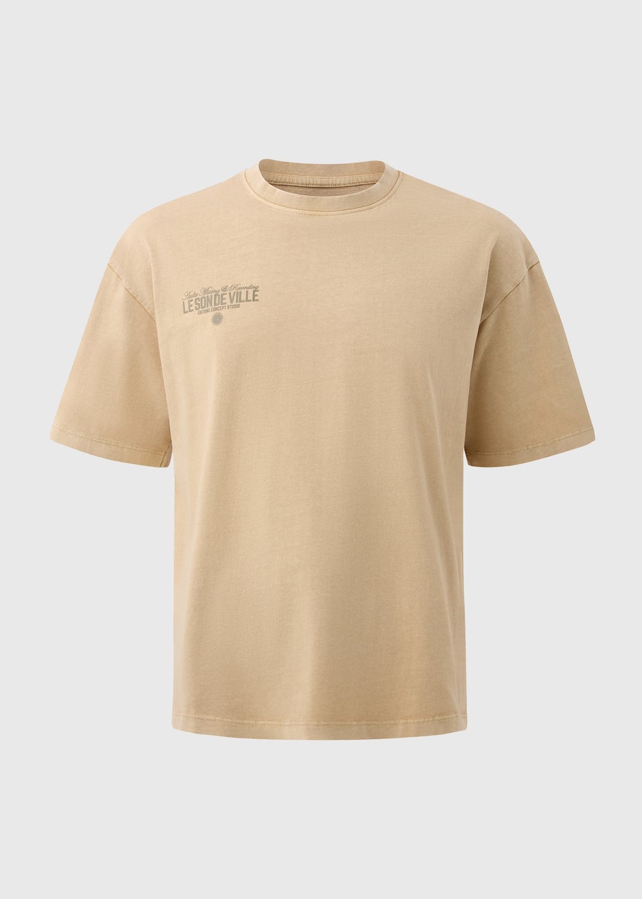 Beige Printed Editions T-Shirt