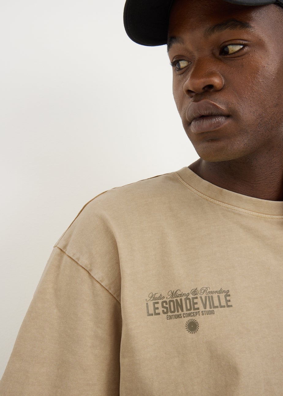 Beige Printed Editions T-Shirt