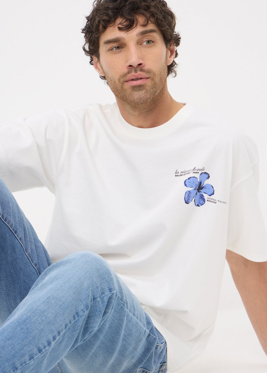 White Floral Editions Oversized T-Shirt