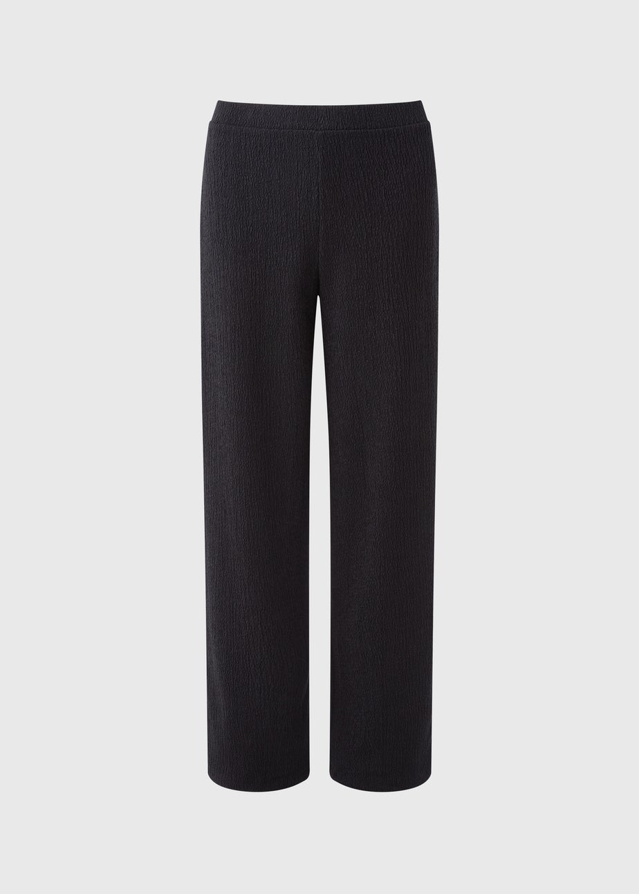 Black Pique Co Ord Trousers