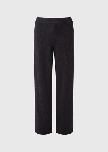 Black Pique Co Ord Trousers