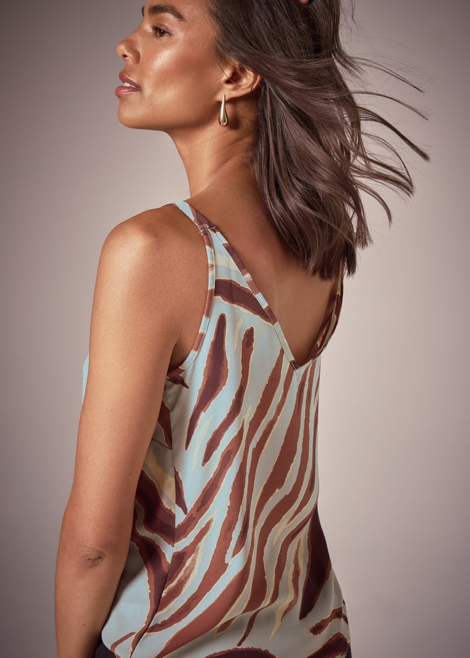 Et Vous Sage Zebra Cami Top