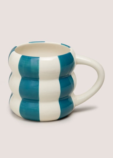 Teal Stripe Bubble Mug
