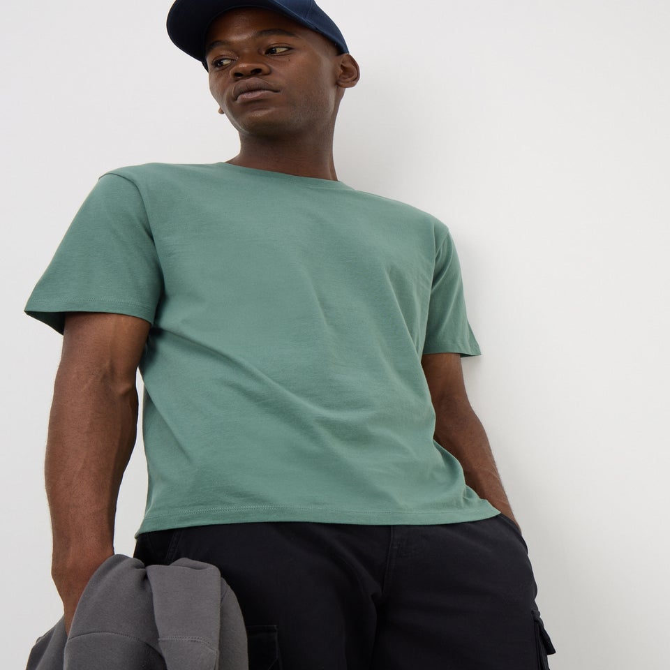 Dark Green Essential Crew Neck T-Shirt