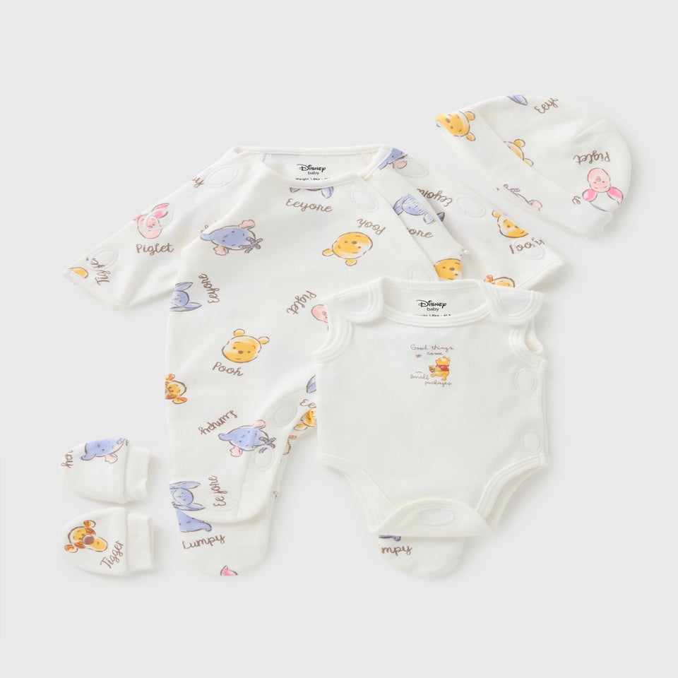 4 Piece Prem Baby Cream Winnie The Pooh Set (3lb-4lb)
