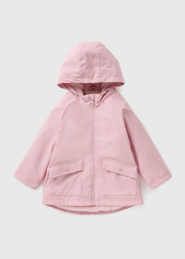 Girls Pink Matt Mac Coat (1-7yrs)