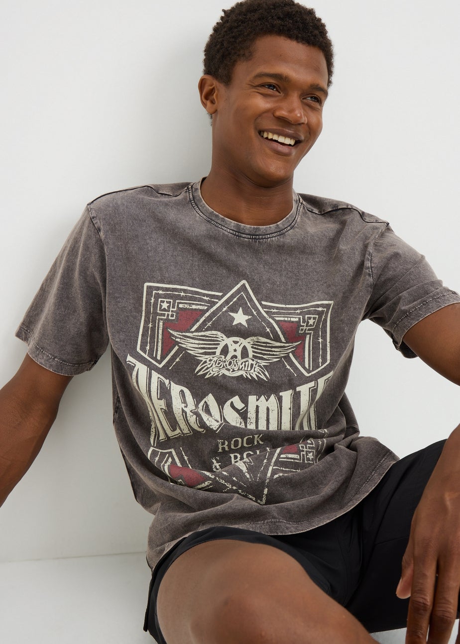 Charcoal Washed Aerosmith T-Shirt