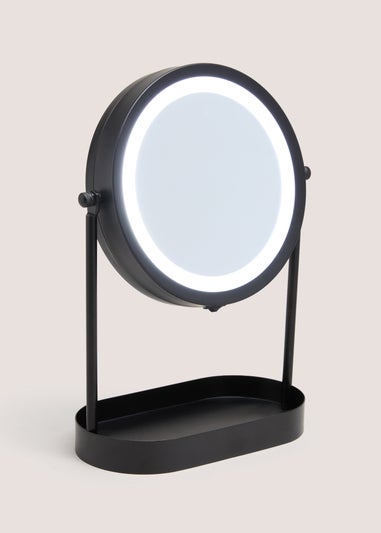 Black LED Circle Mirror