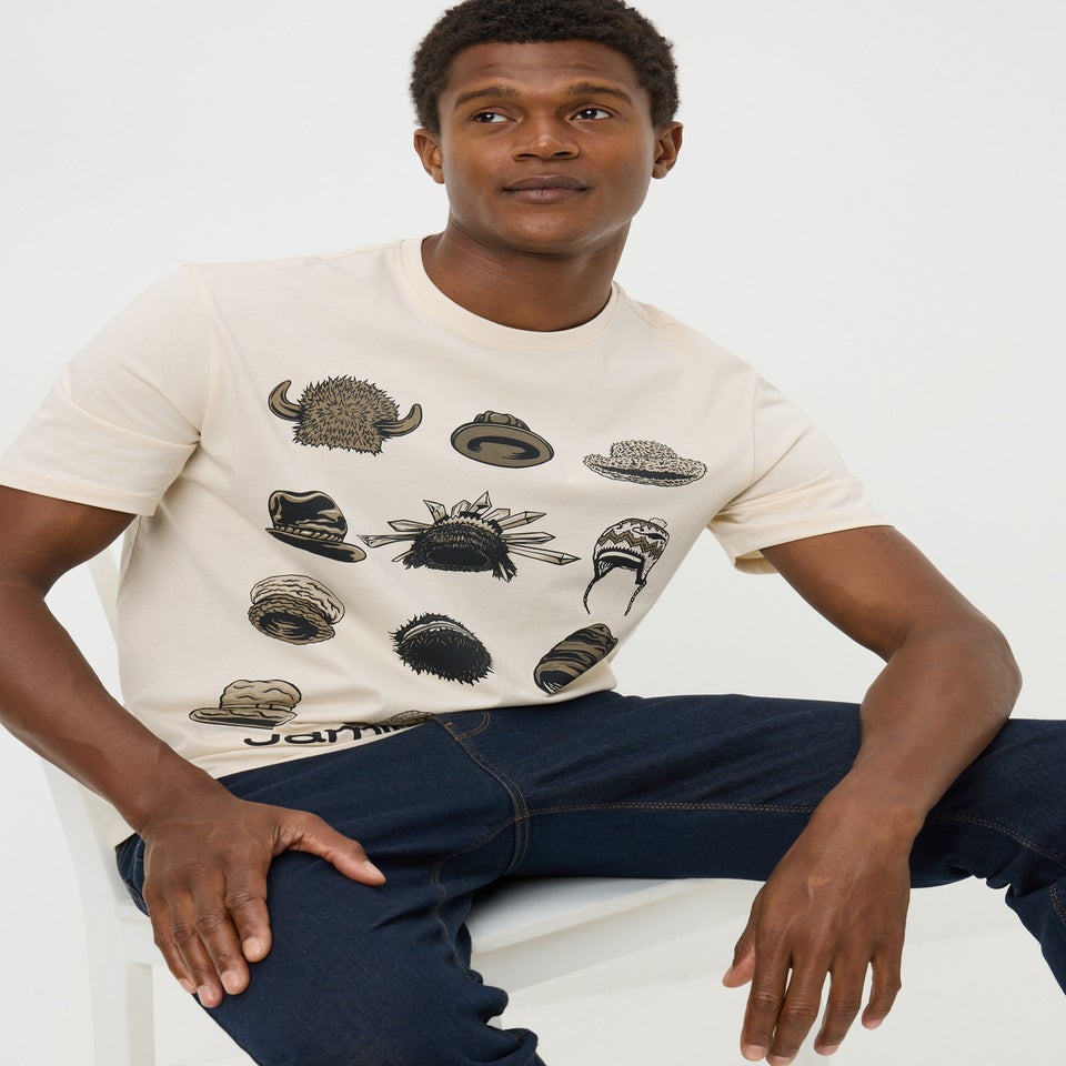 Ecru Jamiriquai Hats T-Shirt