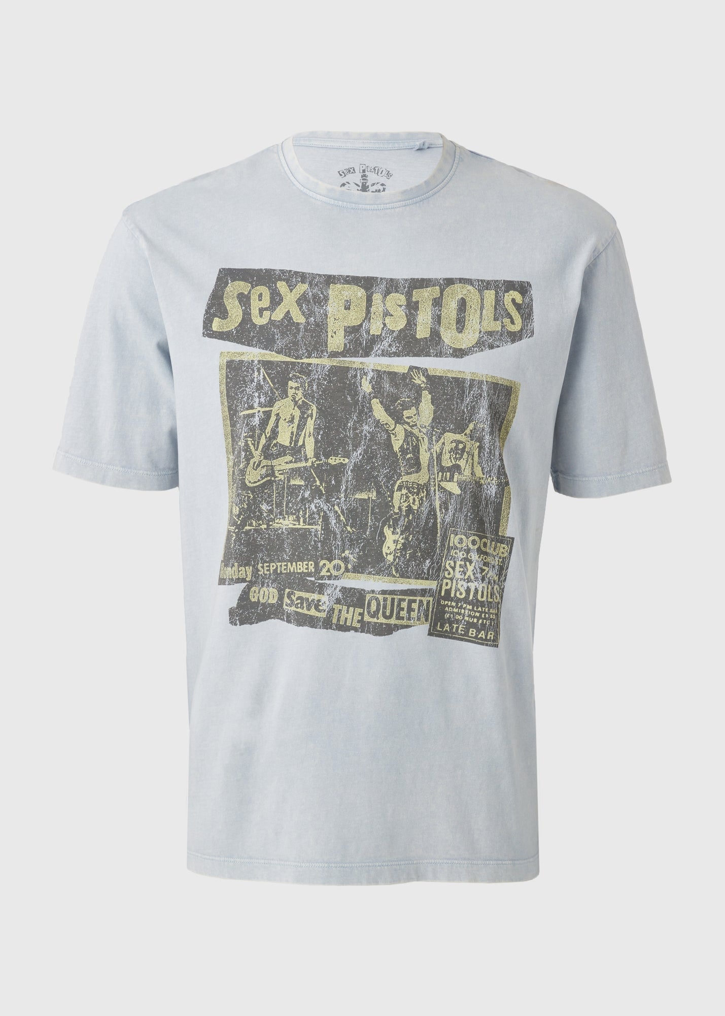 Sex Pistols Blue Washed T-Shirt - Matalan