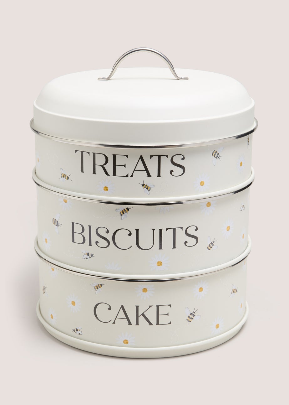 White Bee Daisy Stackable Cake Tins