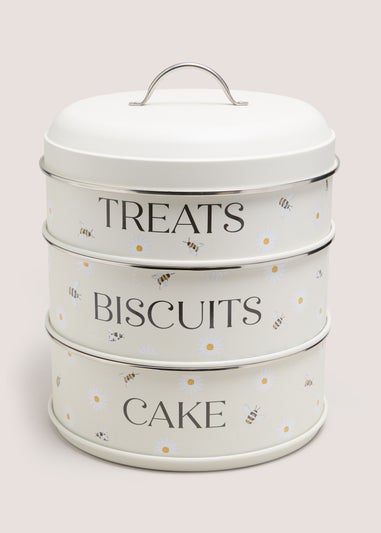 White Bee Daisy Stackable Cake Tins