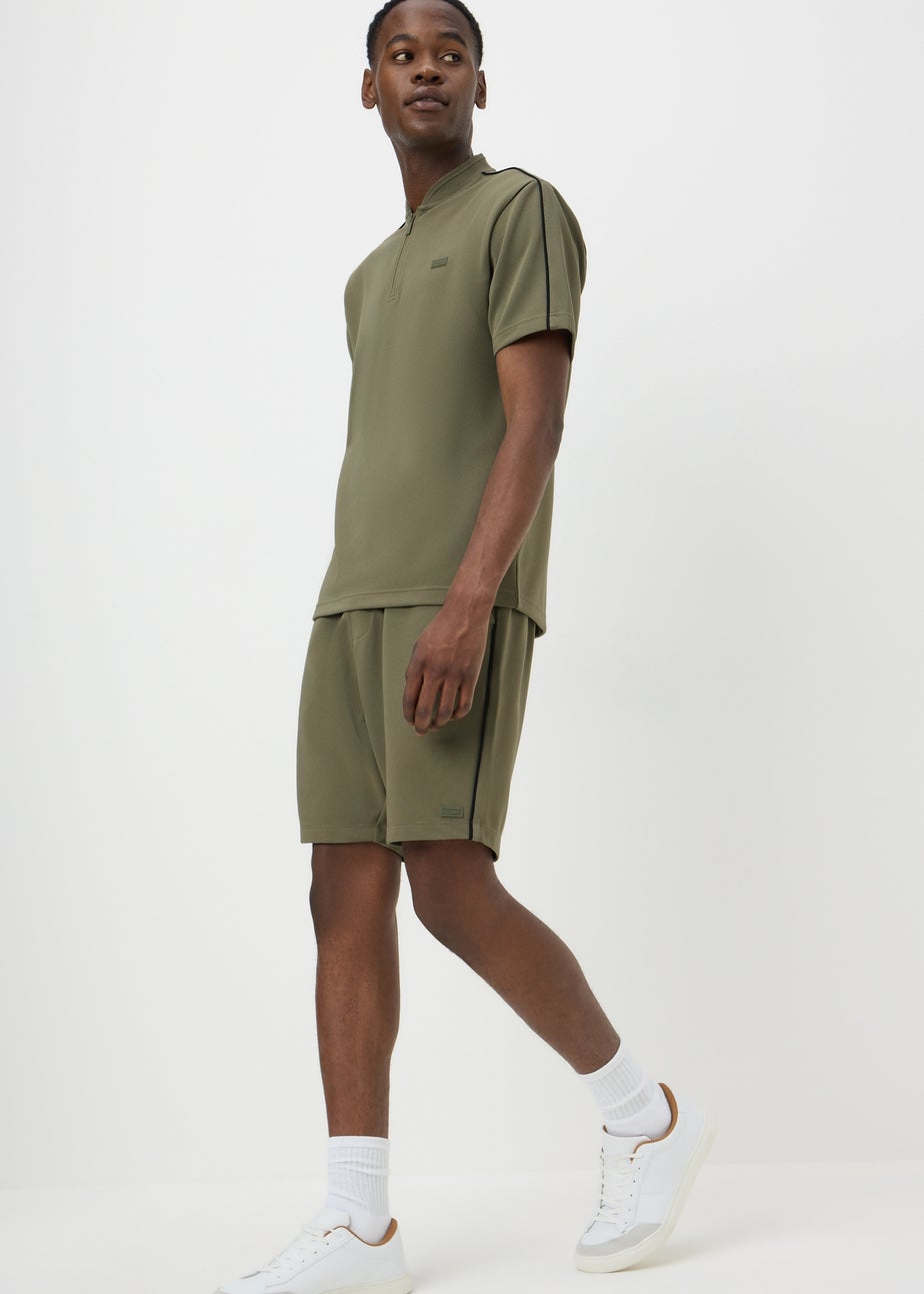 Khaki Grandad Co Ord Shorts