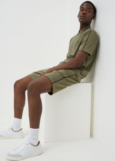 Khaki Grandad Co Ord Shorts