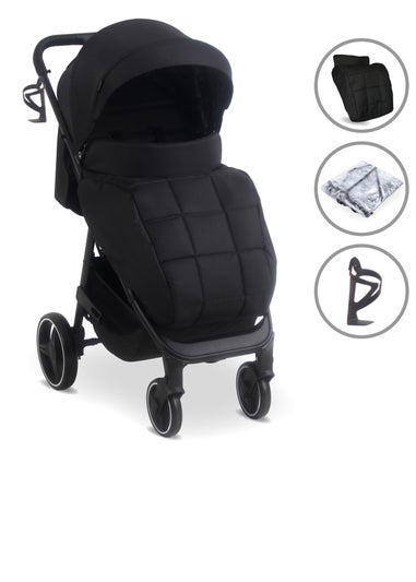 My Babiie Black Leopard Print Dani Dyer Pushchair