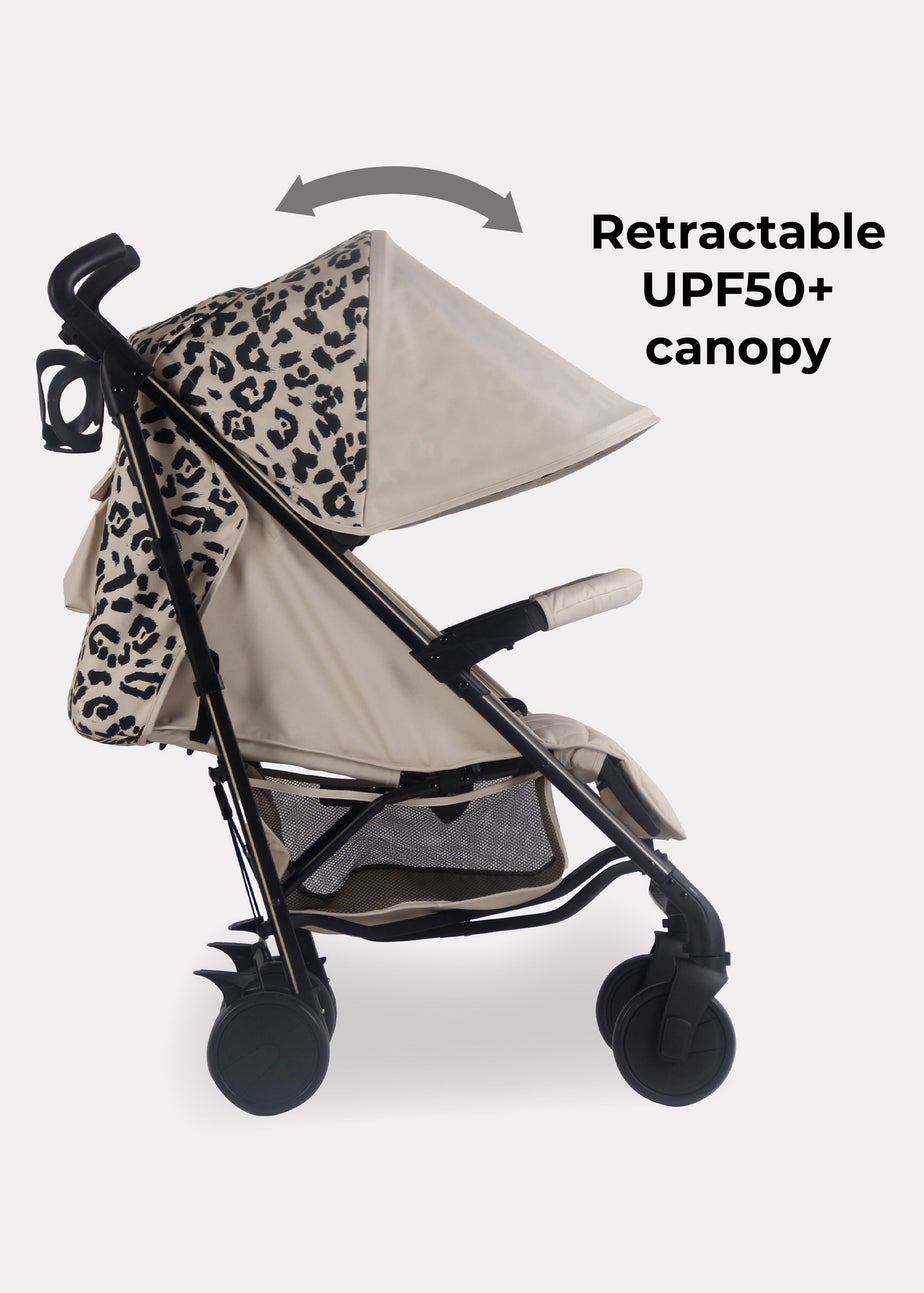 My Babiie Cream Leopard Print Dani Dyer Fawn Lightweight Stroller