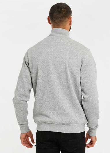 Threadbare Grey 1/4 Zip Neck Sweatshirt