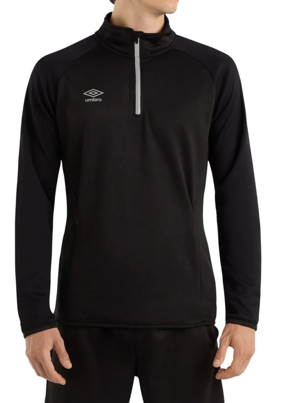 Umbro Black Sportswear Quarter Zip Sweatshirt