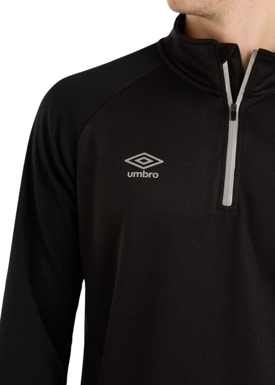 Umbro Black Sportswear Quarter Zip Sweatshirt