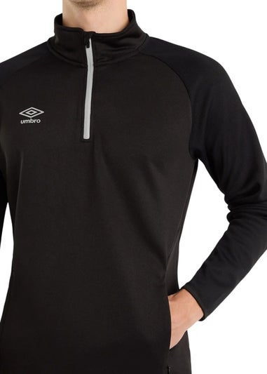 Umbro Black Sportswear Quarter Zip Sweatshirt