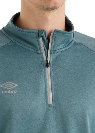 Umbro Sea Blue Sportswear Quarter Zip Sweatshirt