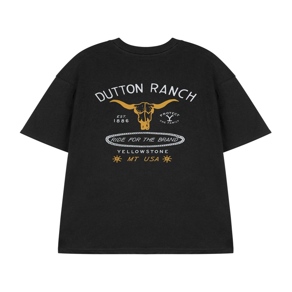 Yellowstone Black Ride For The Brand Short Sleeved T-Shirt