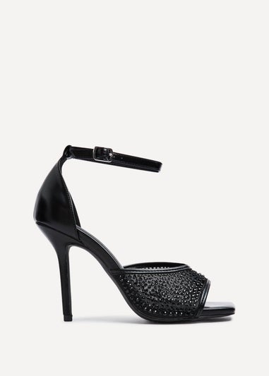 Linzi Erica Black Faux Leather Stiletto Heel